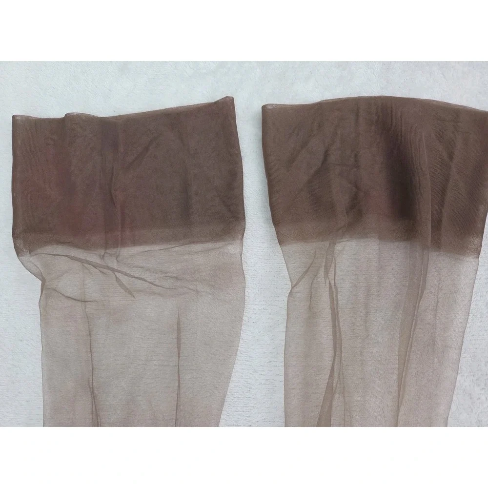 Vtg French Room Super Sheer Sandal Foot STANZA Garter Nylon Stockings Size 9 M